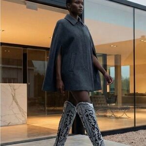INC International Concepts Black and White Over the Knee Boots​​​